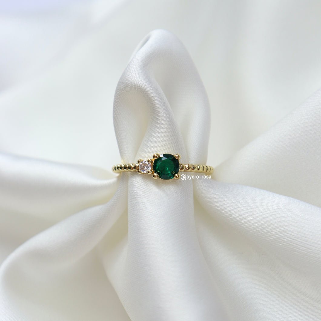 Anillo Cristal Verde