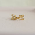 Anillo Ajustable Entrelazado Cadena