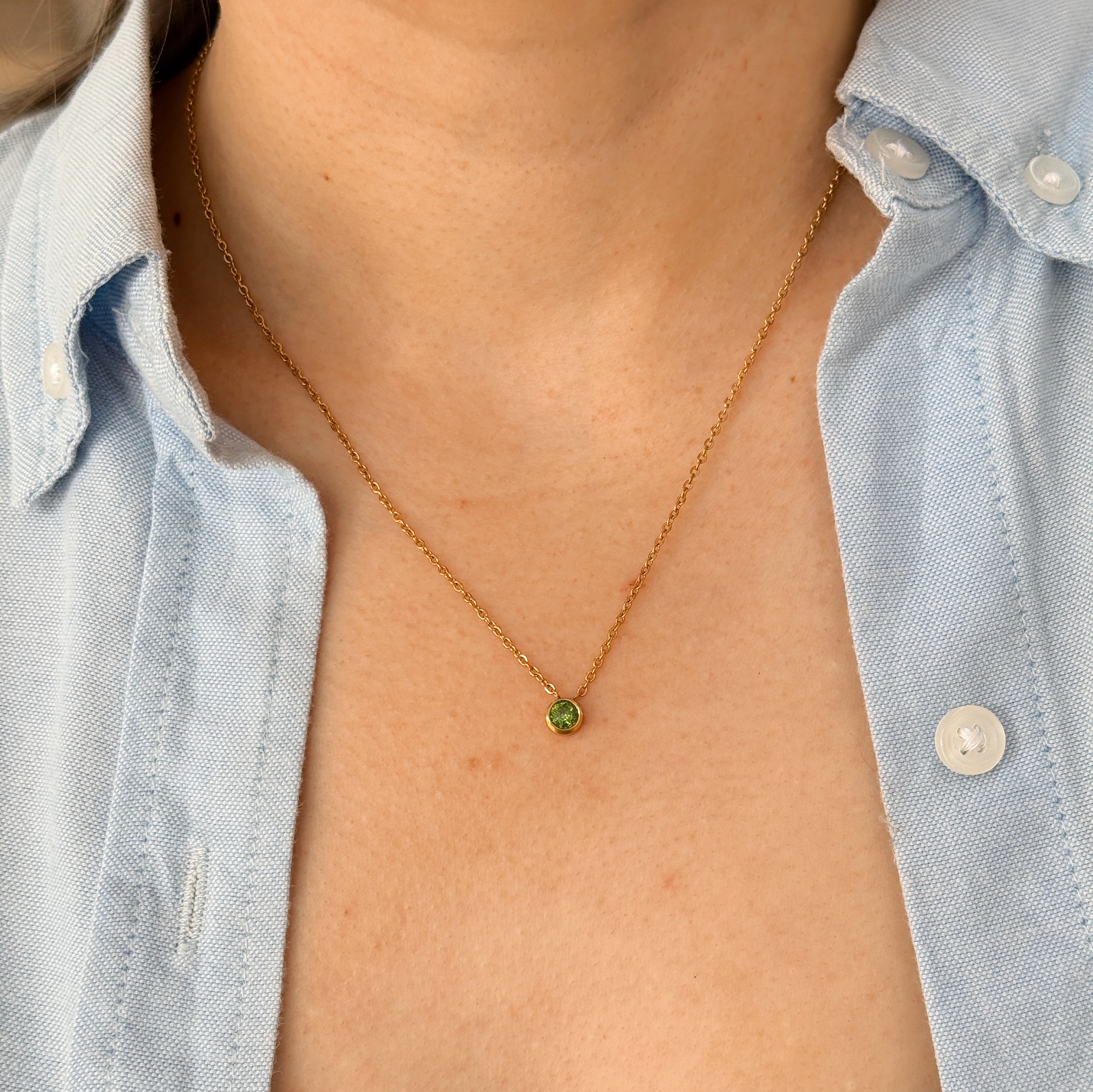 Collar Cristal Verde