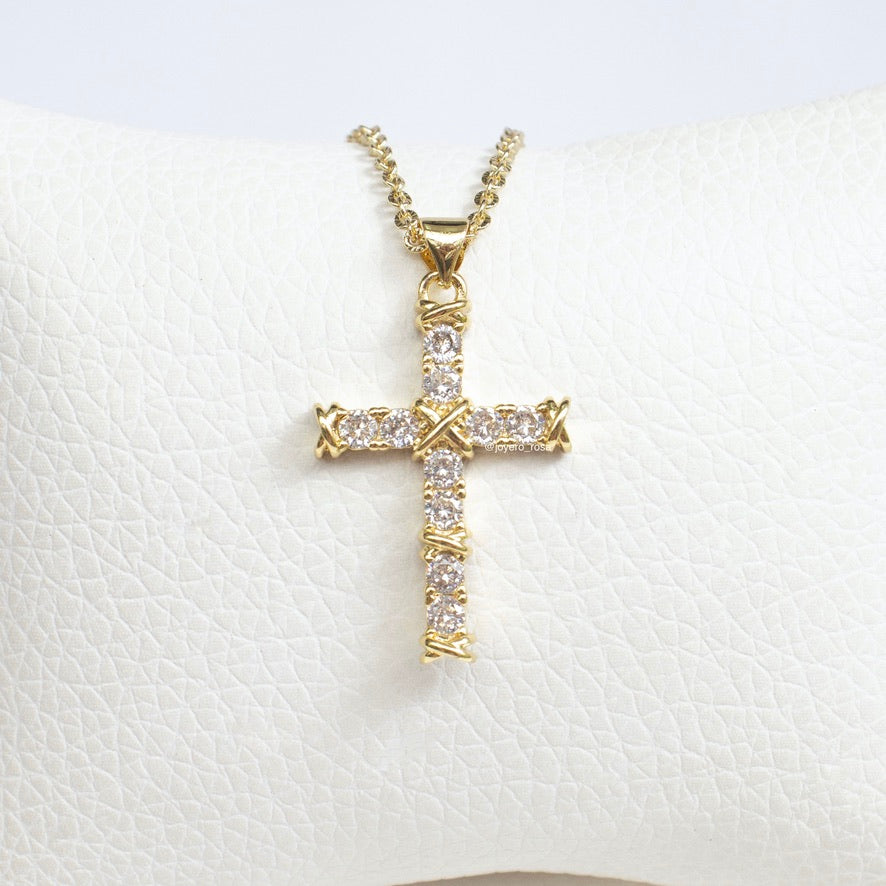 Collar Cruz con Cristales