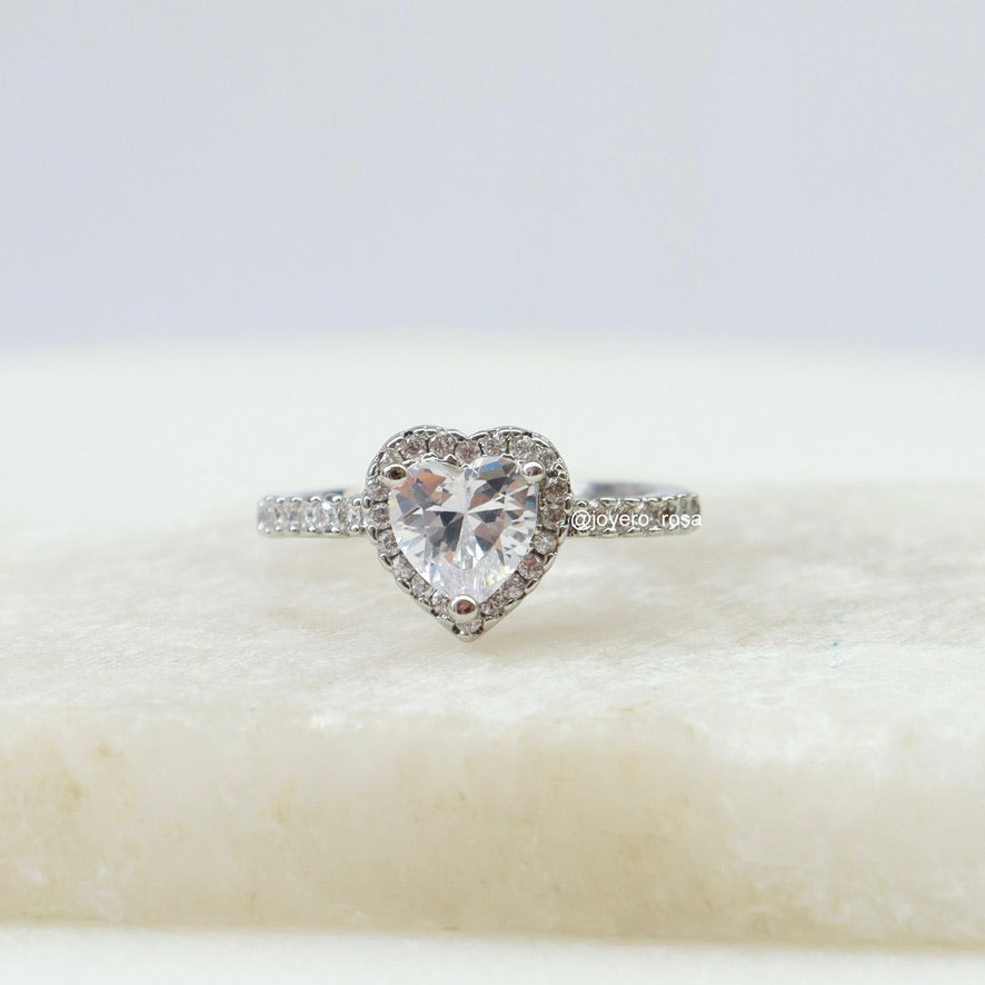 Anillo Corazón Full Brillo