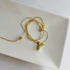 Collar Ajustable Inicial Pavé Chunky