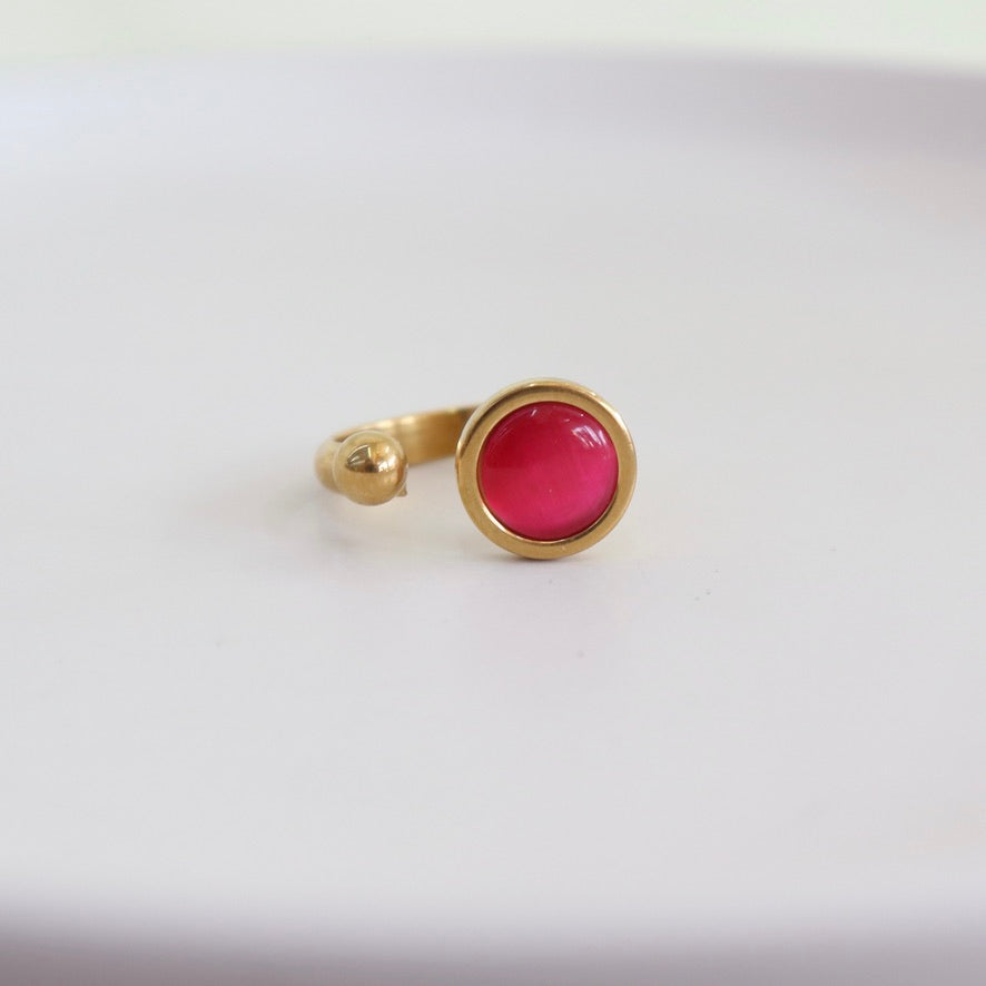 Anillo Círculo Magenta