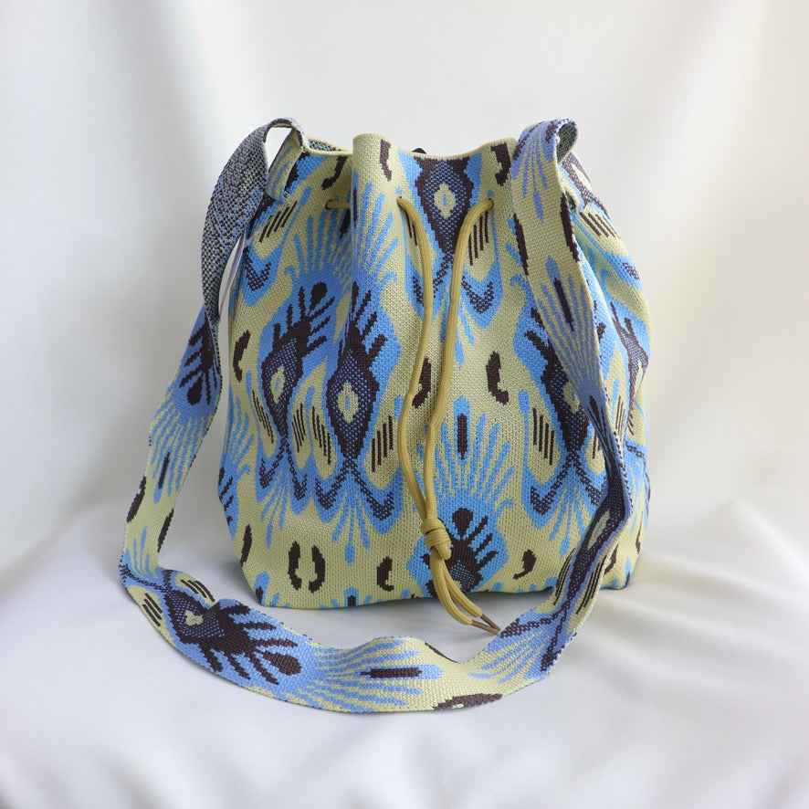 Bolso de Tela Celeste-Verde