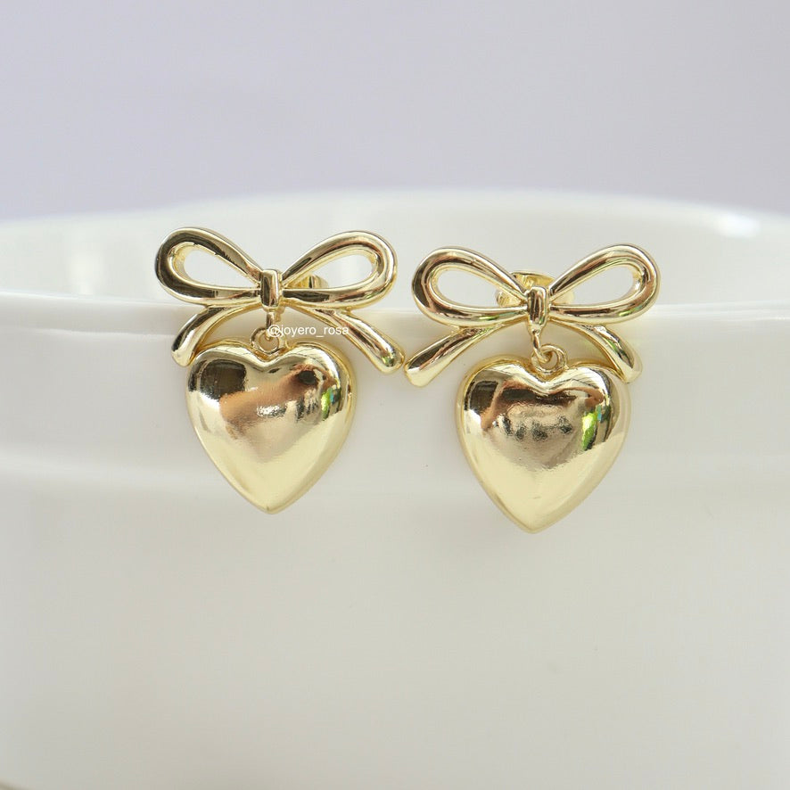 Aretes Lazo Corazón