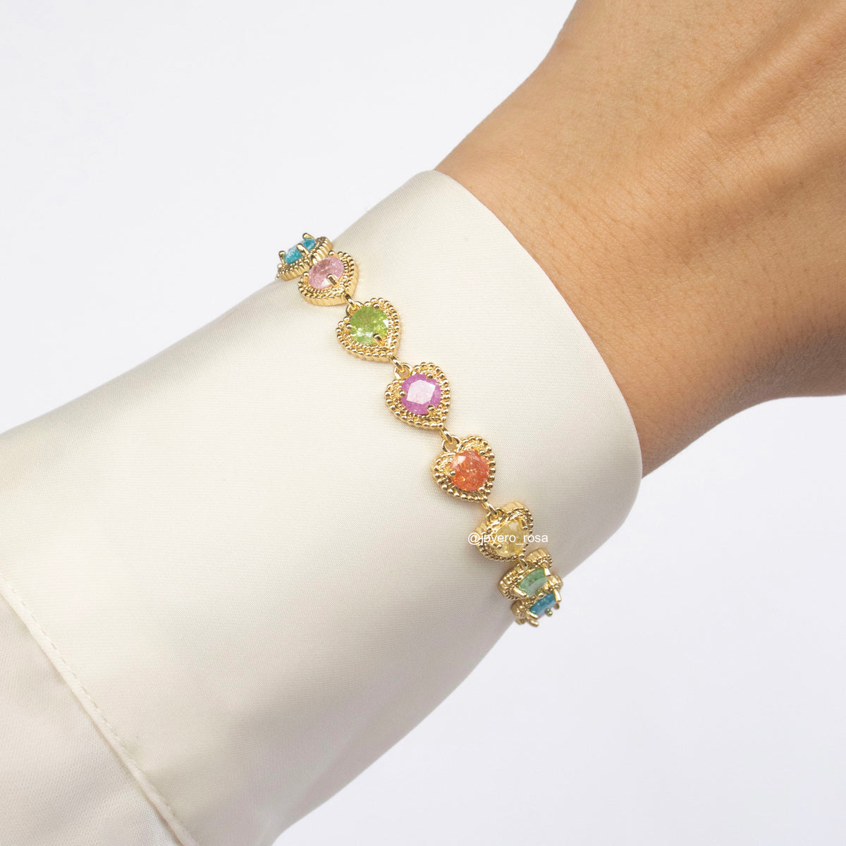 Pulsera Corazones Colores Pastel