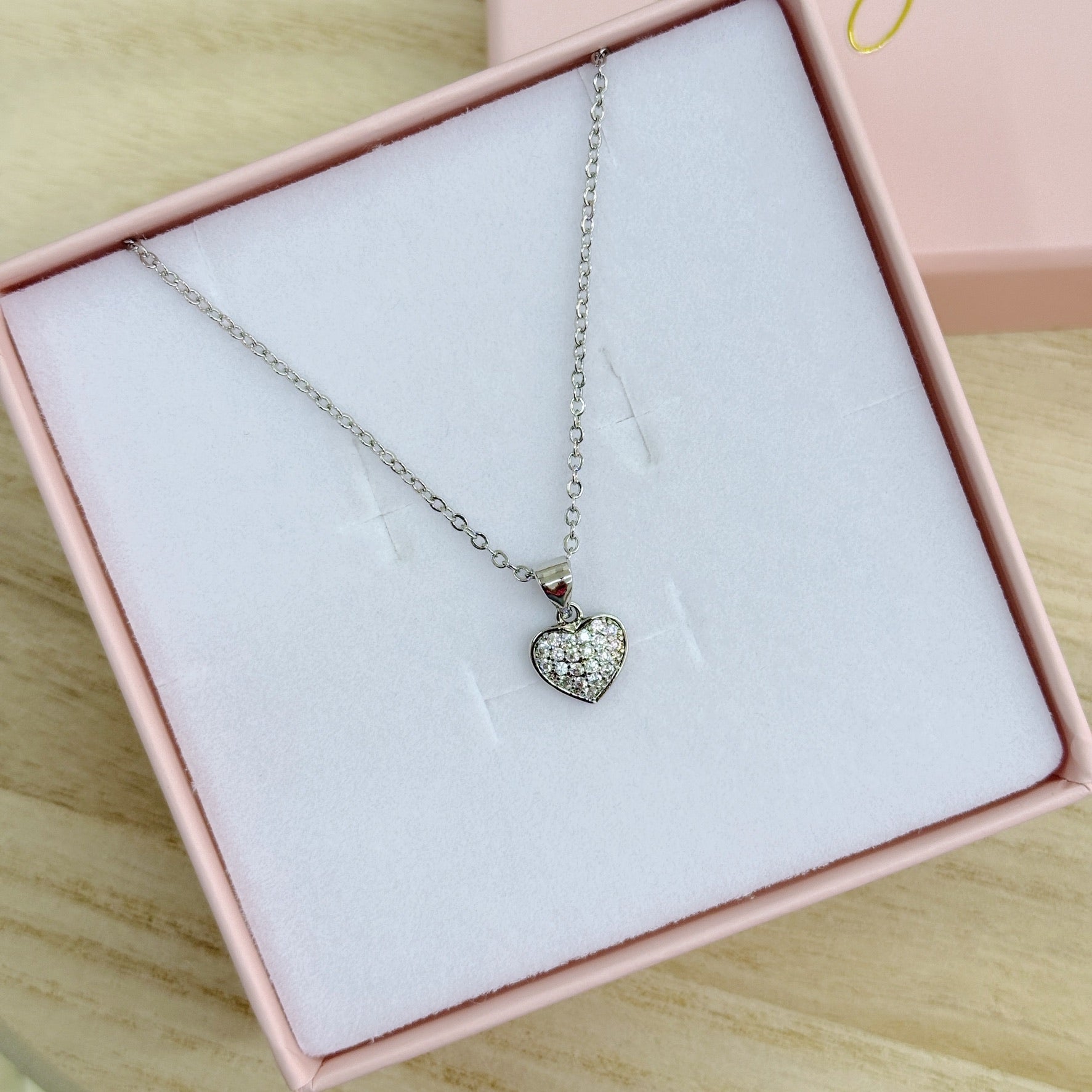 Collar Corazón Pavé