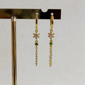 Dangles Cadena Cristal Verde