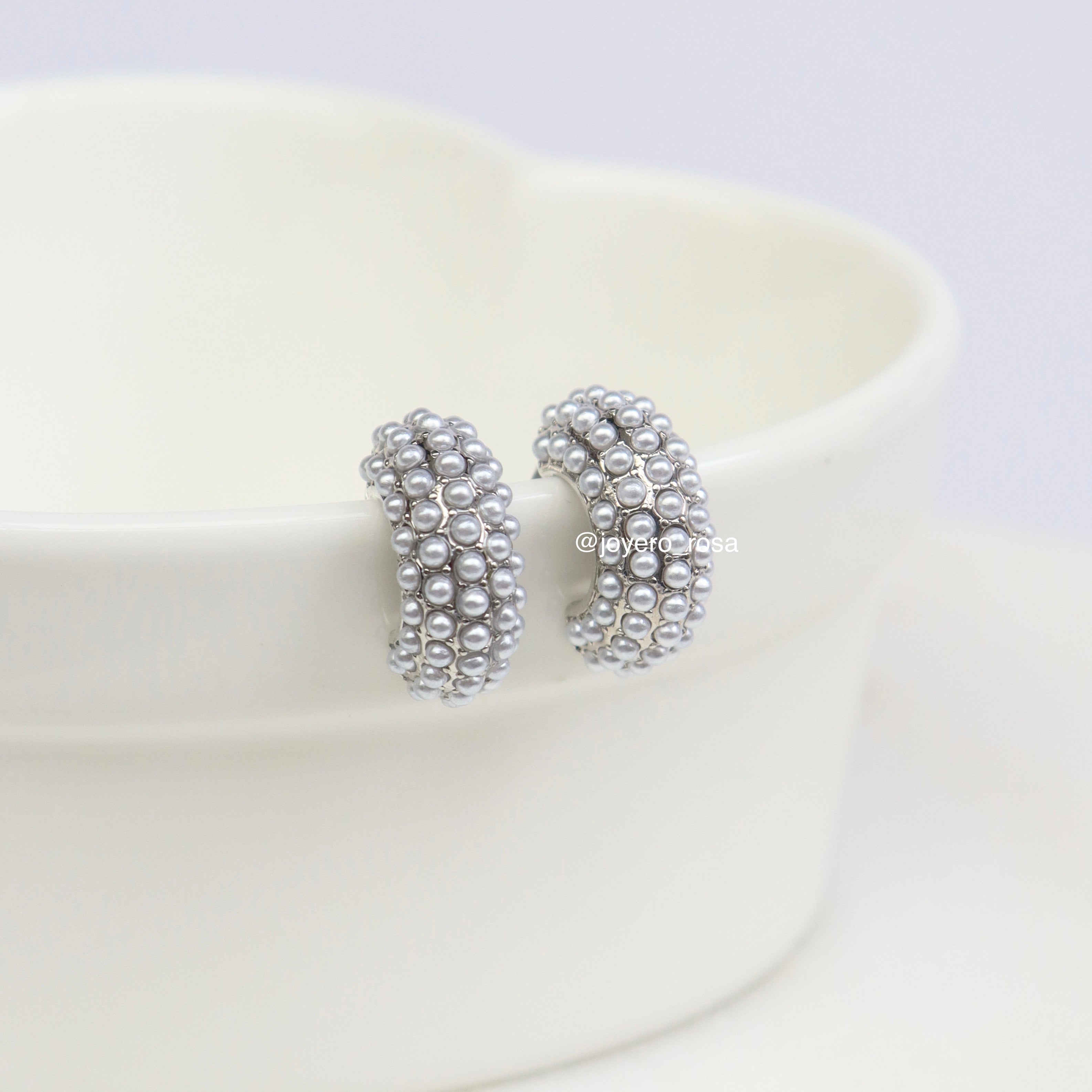 Semi Hoops Full Perlas