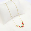 Collar Flores Rojas