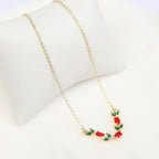Collar Flores Rojas