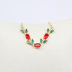 Collar Flores Rojas