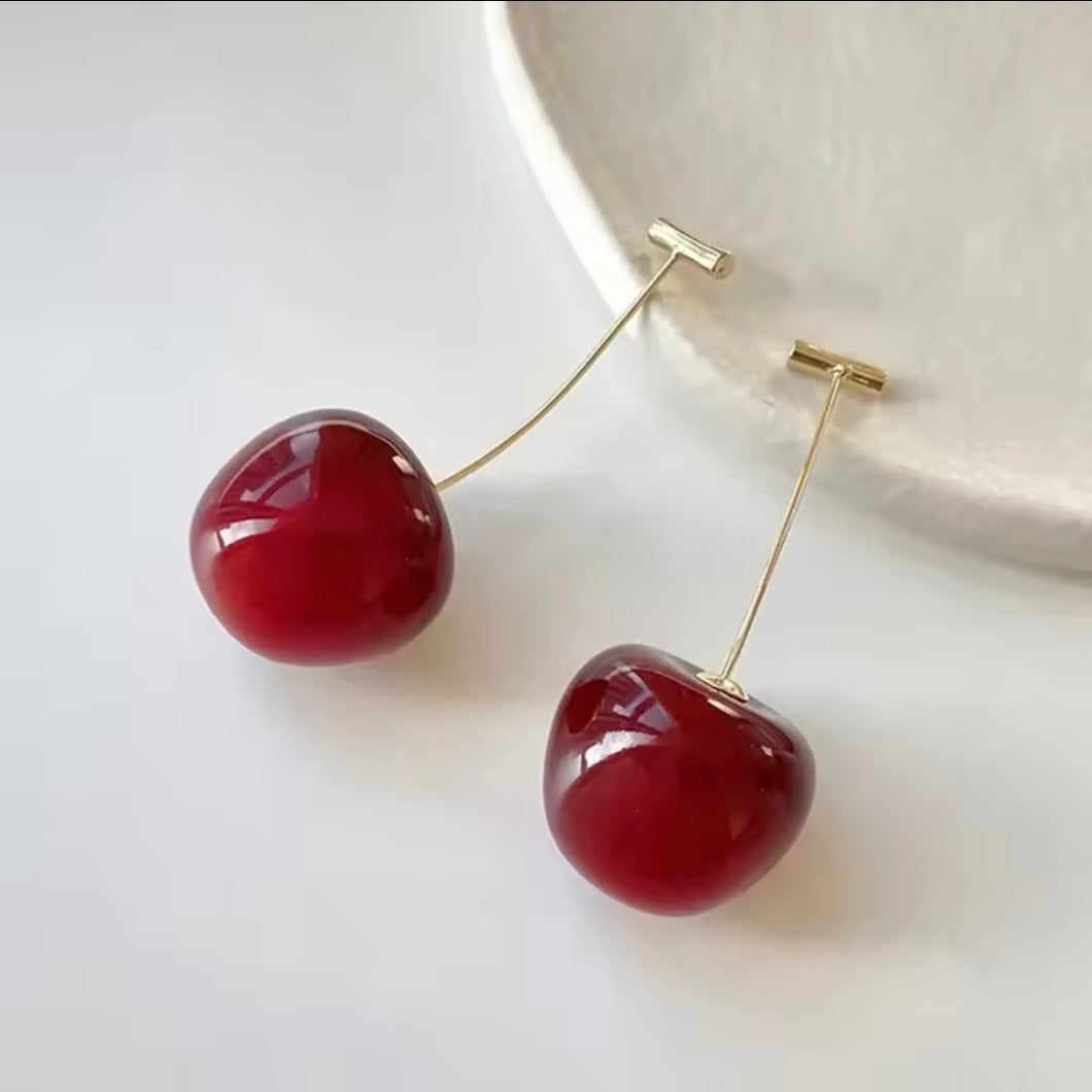 Aretes Cherry Acero Inoxidable