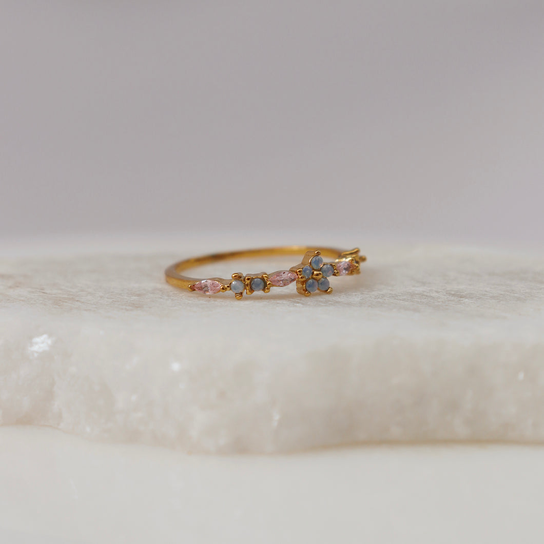 Anillo Flor Celeste