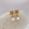 Aretes Flor con Perla