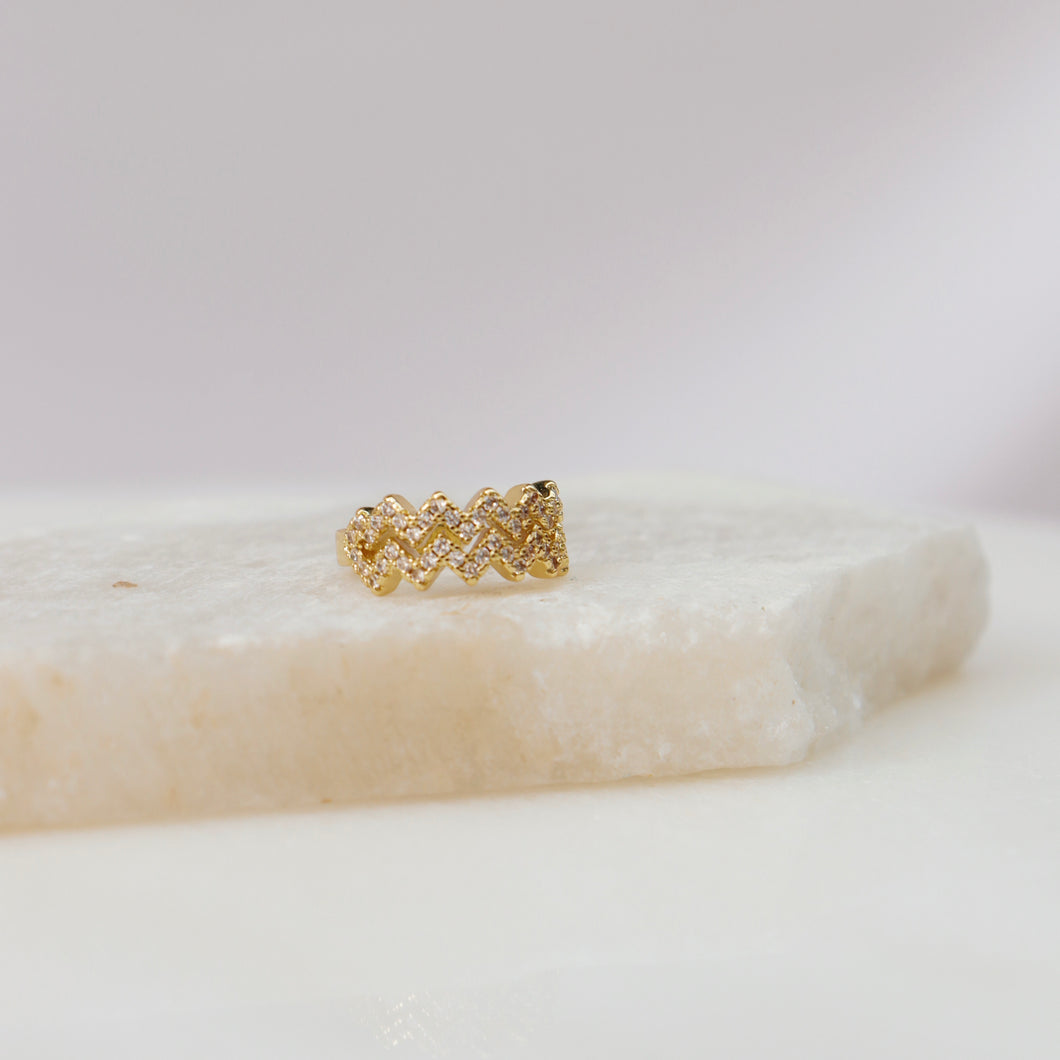 Earcuff Zig Zag Cristales