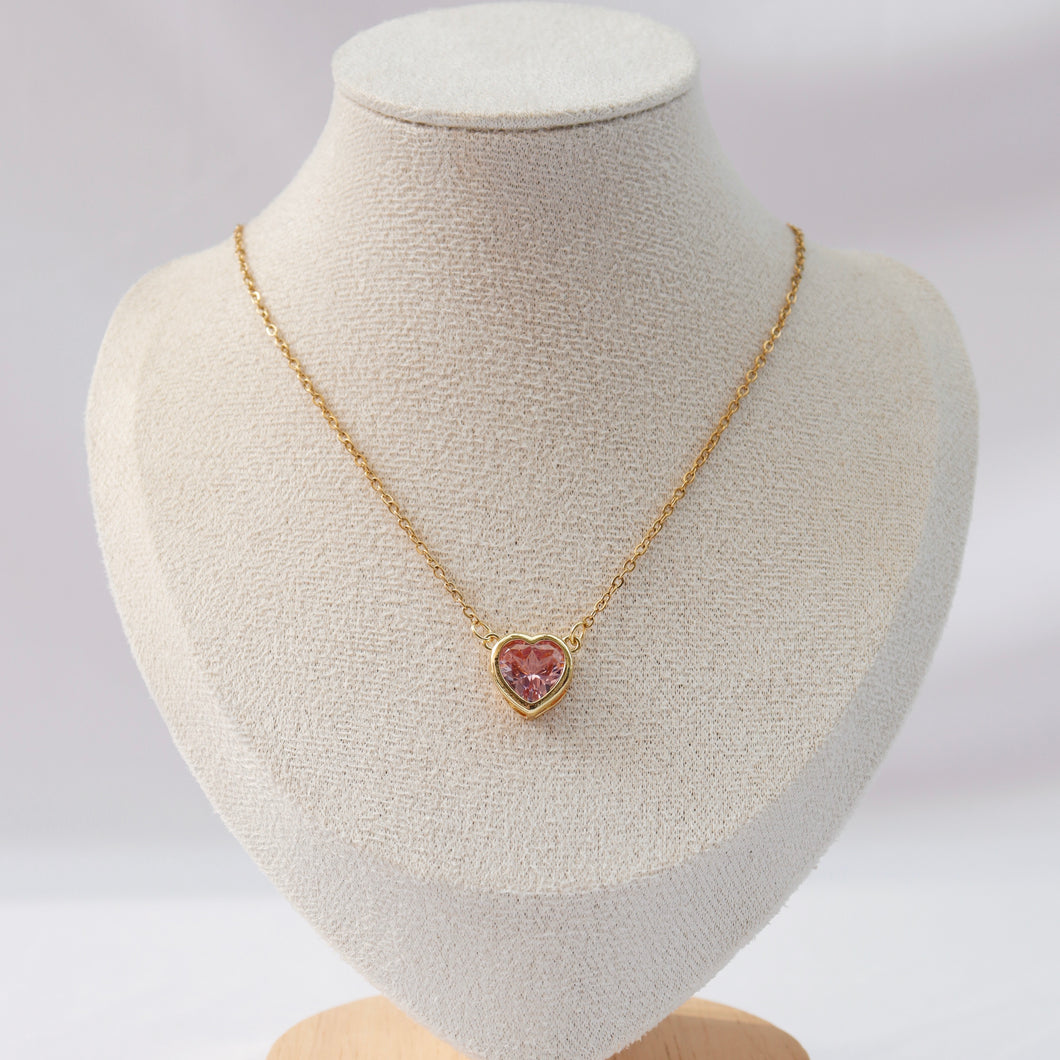 Collar Corazón Rosado