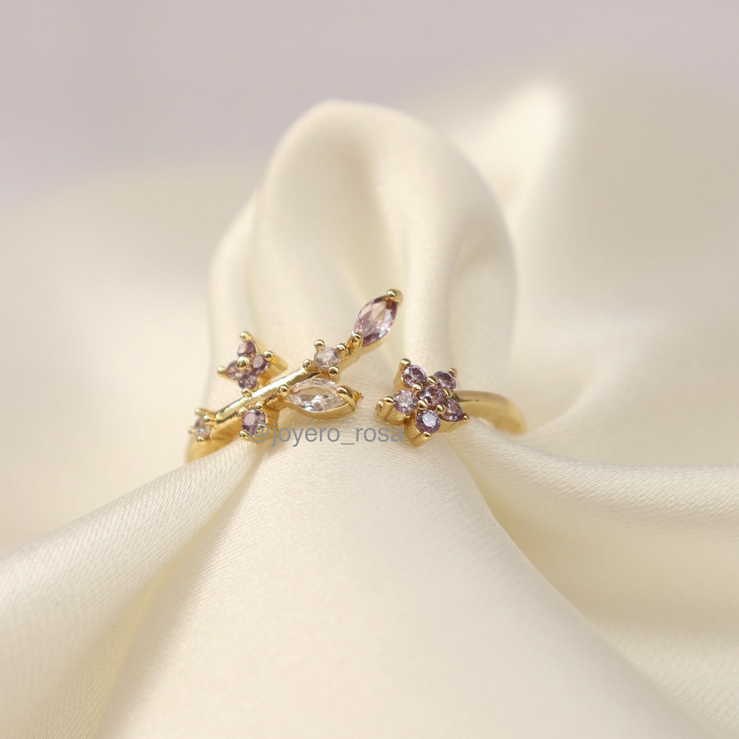 Anillo Flor Morada