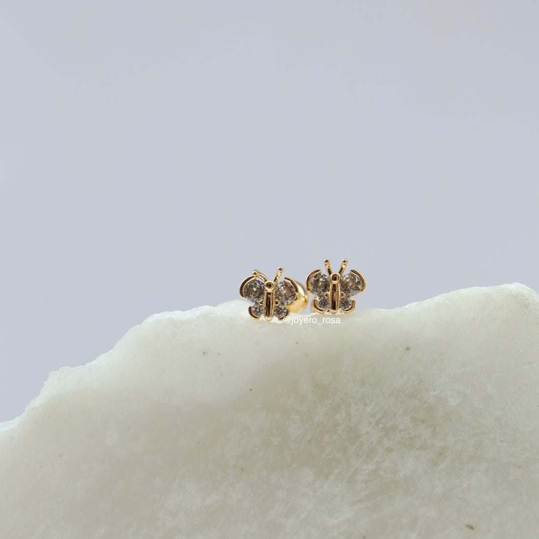 Studs Mariposa Cierre Bebé