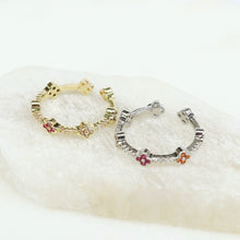 Cargar imagen en el visor de la galería, Anillo Flores Multicolor
