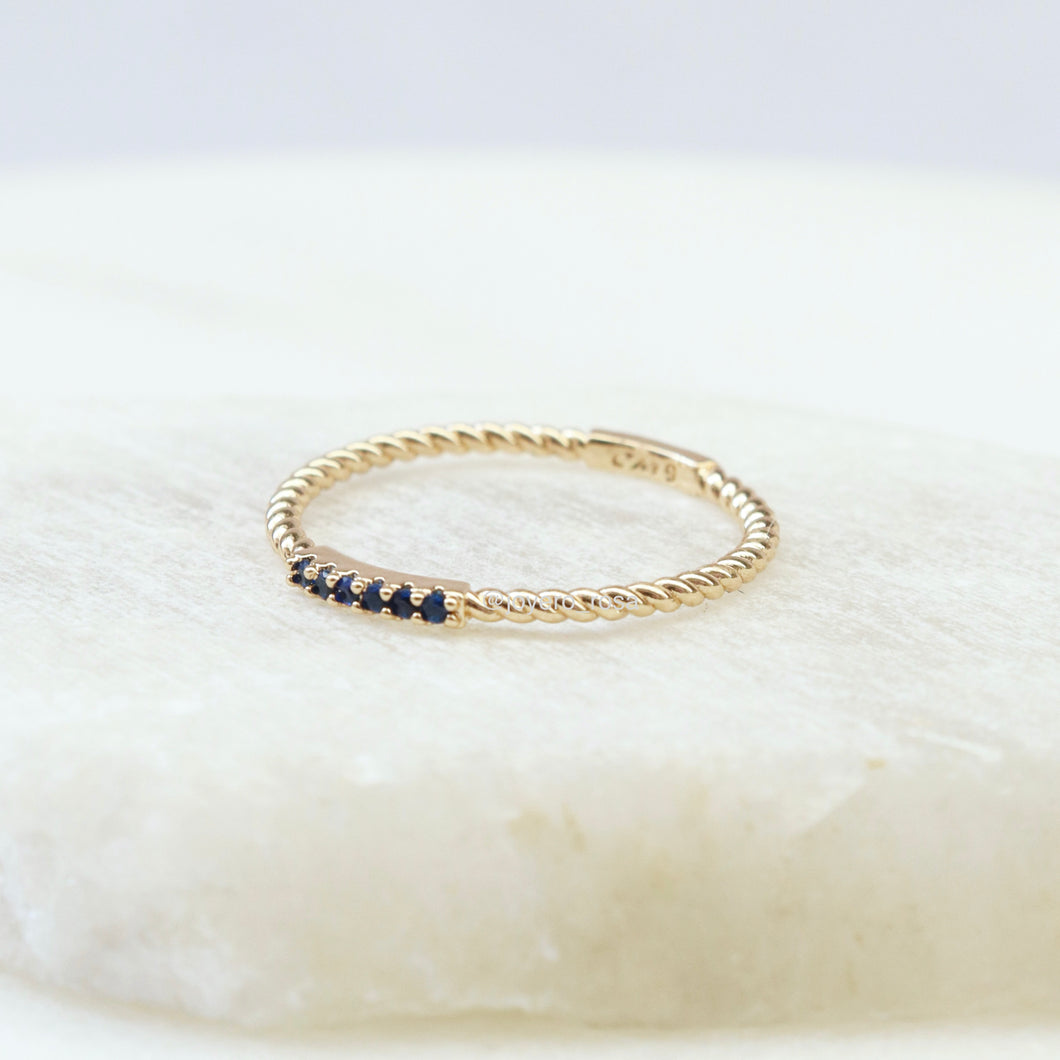 Anillo Cristales Azules