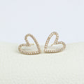 Studs Corazón con Brillo