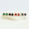 Studs Cristal Color Borde Brillos