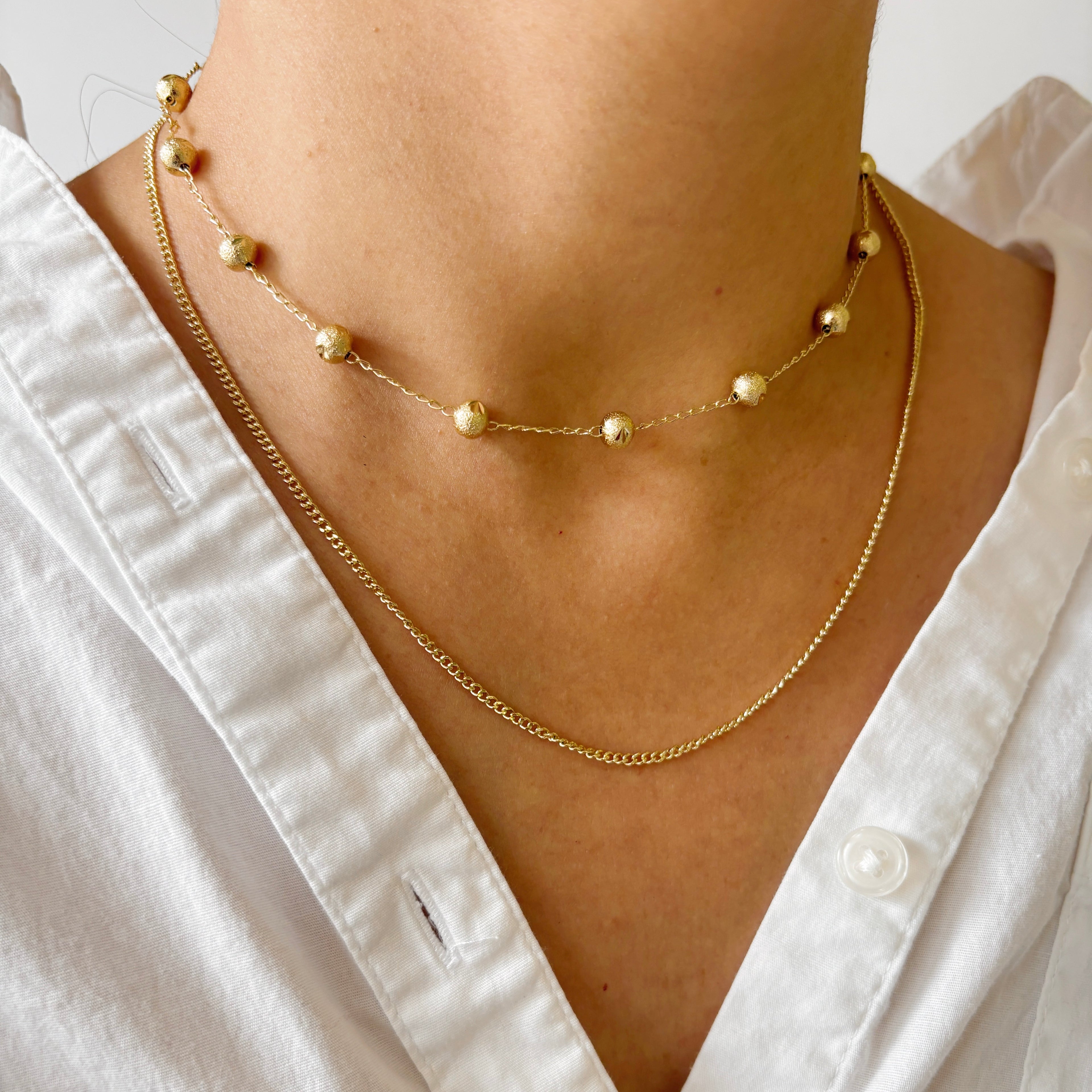 Collar Doble Bolitas