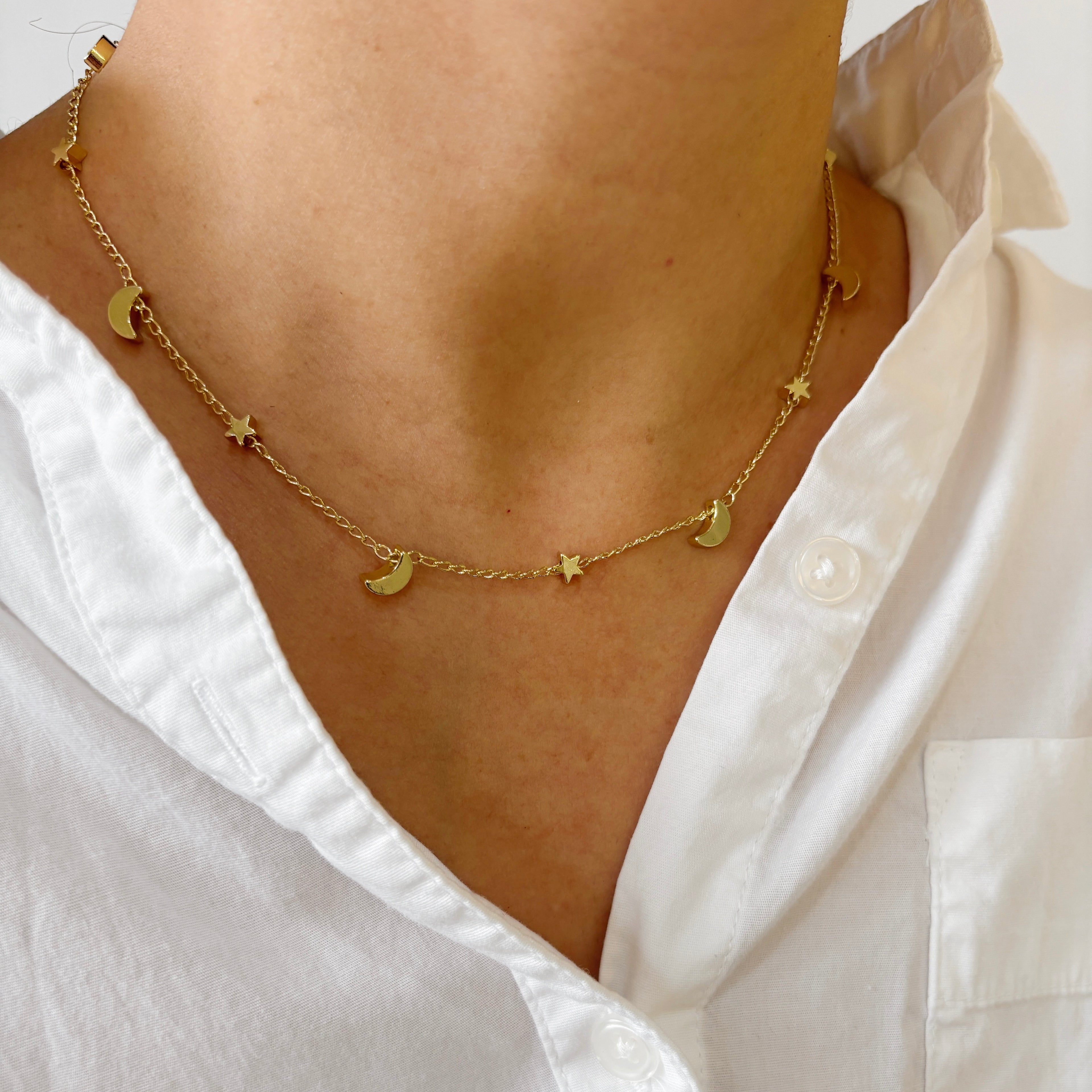 Collar Lunas y Estrellas