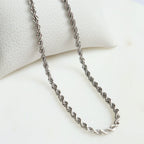 Collar Rope Plateado