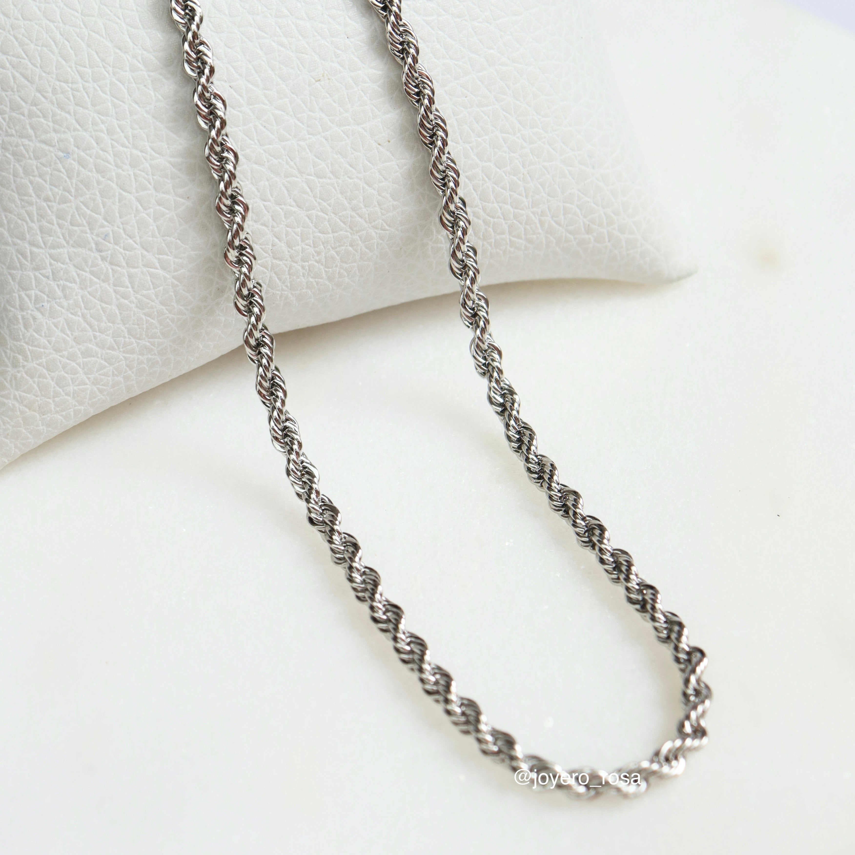 Collar Rope Plateado