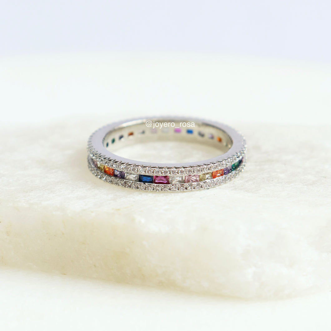 Anillo Multicolor con Cristales
