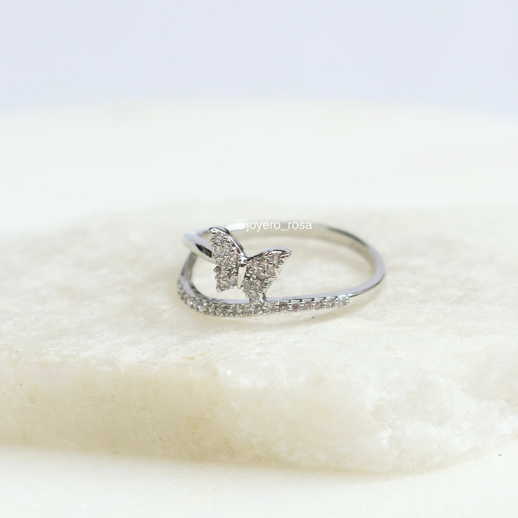 Anillo Mariposa con Cristales