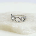 Anillo Corazones con Cristales