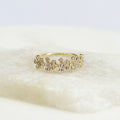 Anillo Flores con Cristales
