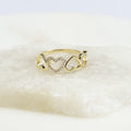 Anillo Corazones con Cristales