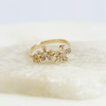 Anillo Flores con Cristales
