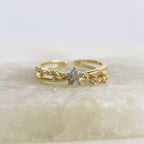 Anillo Ajustable Flor Celeste