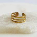 Anillo Ajustable Triple Línea