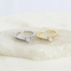 Anillo Ajustable Corazón con Cristales