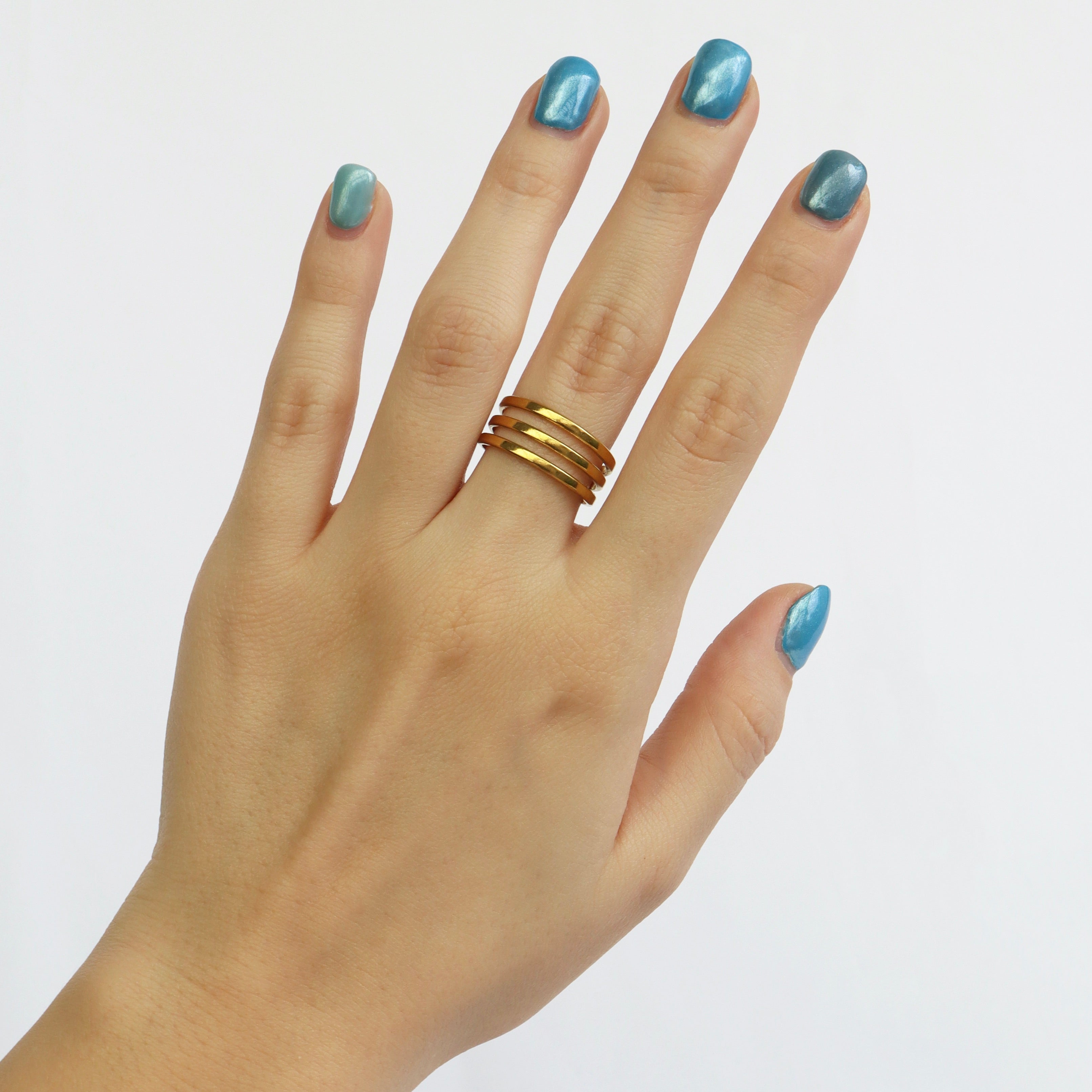 Anillo Ajustable Triple Línea