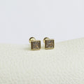 Studs Cristal Cuadrado (Cierre Bebé)