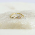 Anillo Ajustable Flor con Cristales