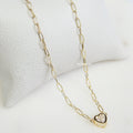Collar Eslabones Corazón Clear
