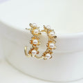 Semi Hoops Flor con Perla