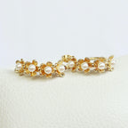 Semi Hoops Flor con Perla