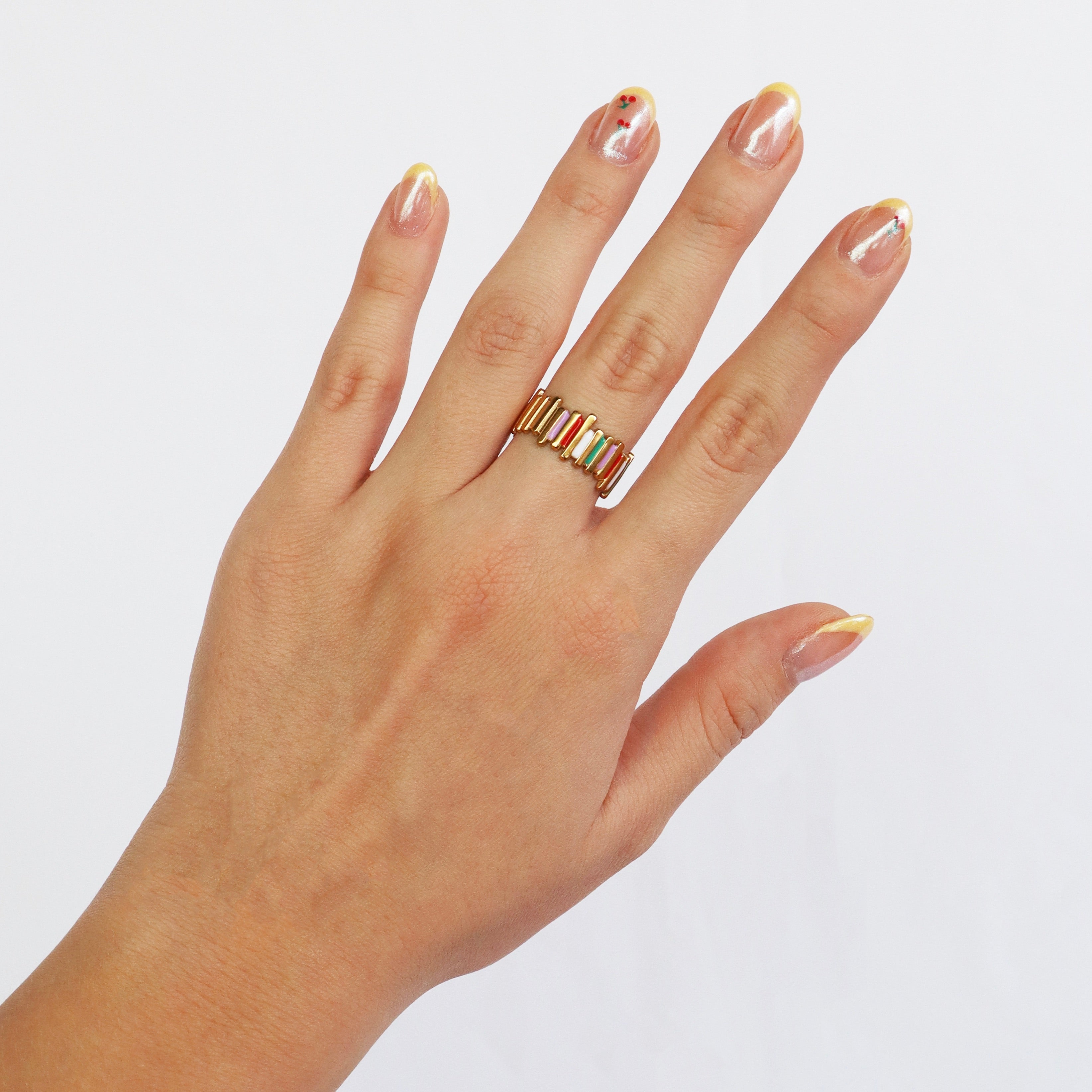 Anillo Ajustable Líneas Multicolor