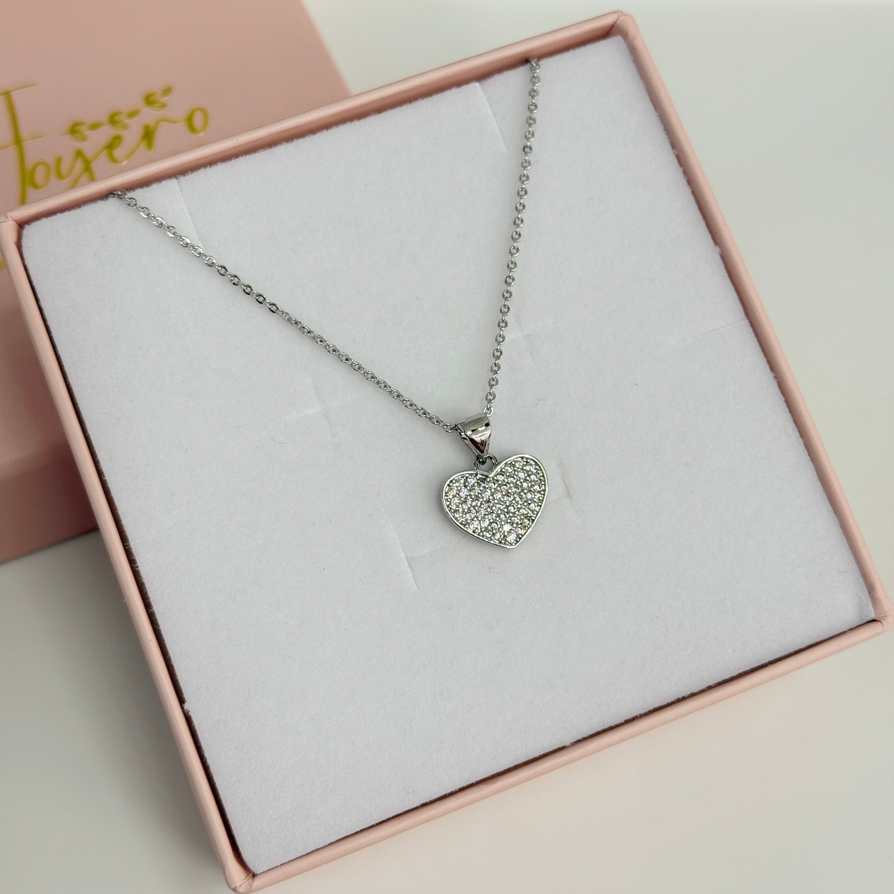 Collar Corazón Brillos