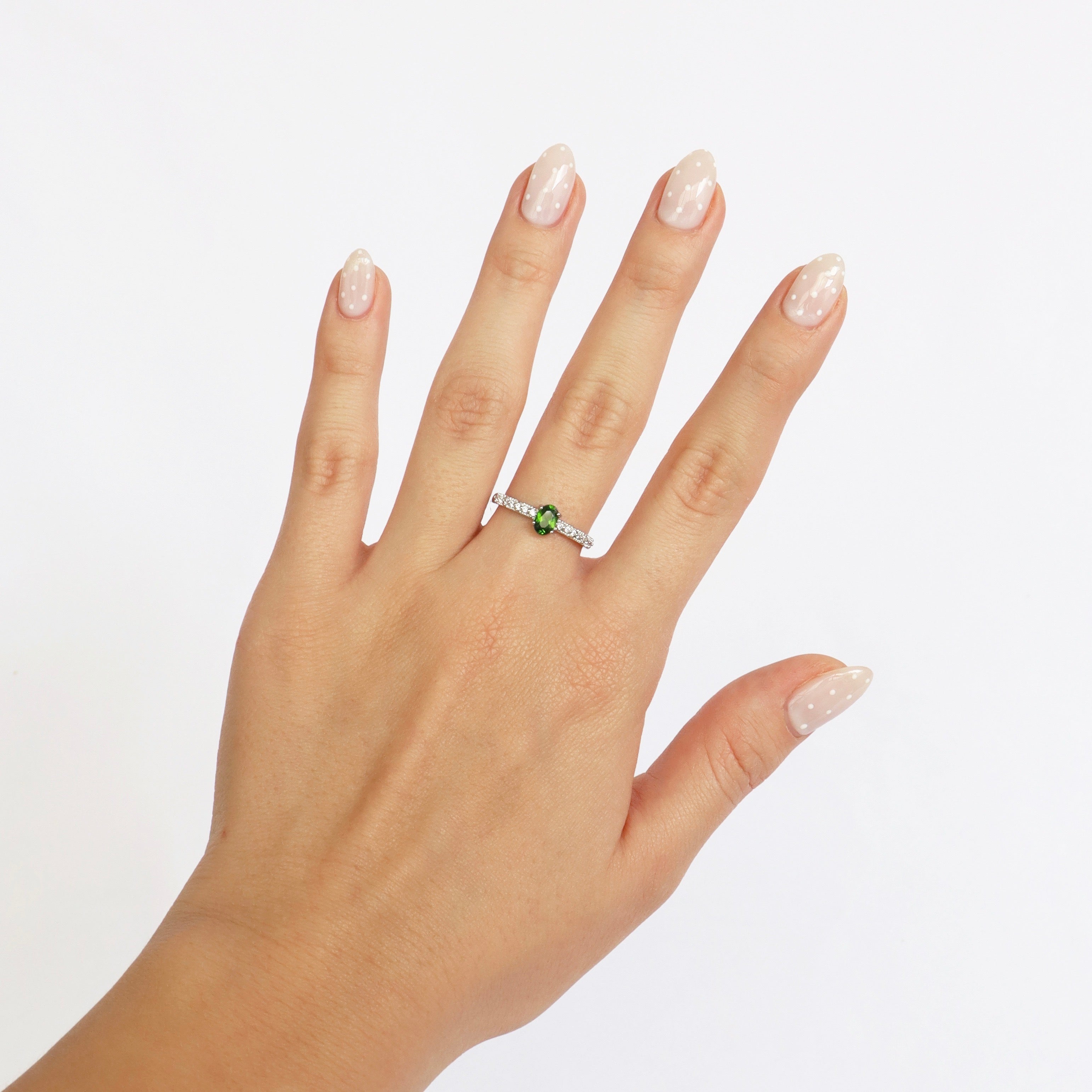 Anillo Ajustable Cristal Verde