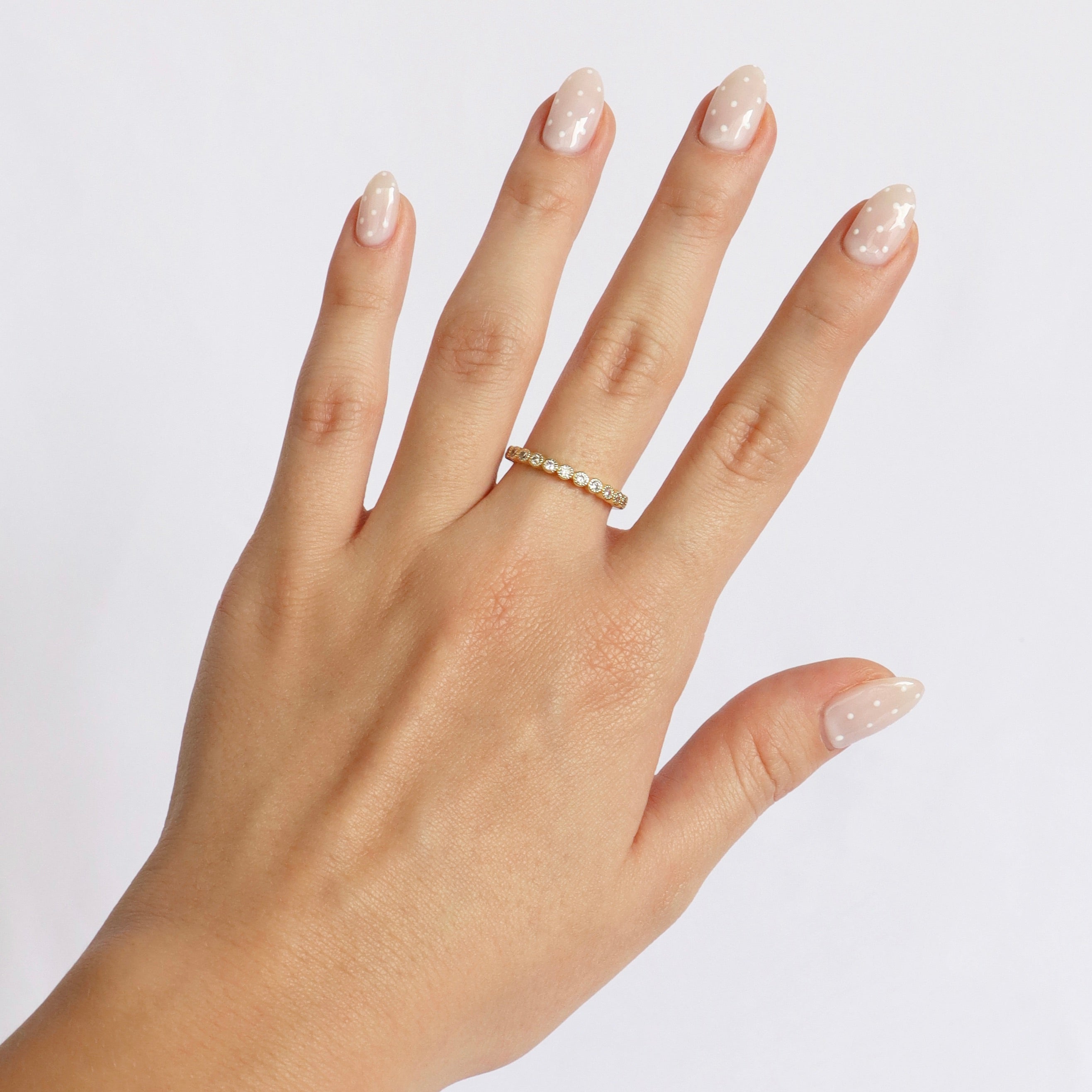 Anillo Ajustable Círculos Cristales